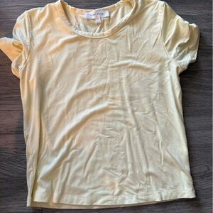 Pink Rose Light Yellow Short Sleeve Tee